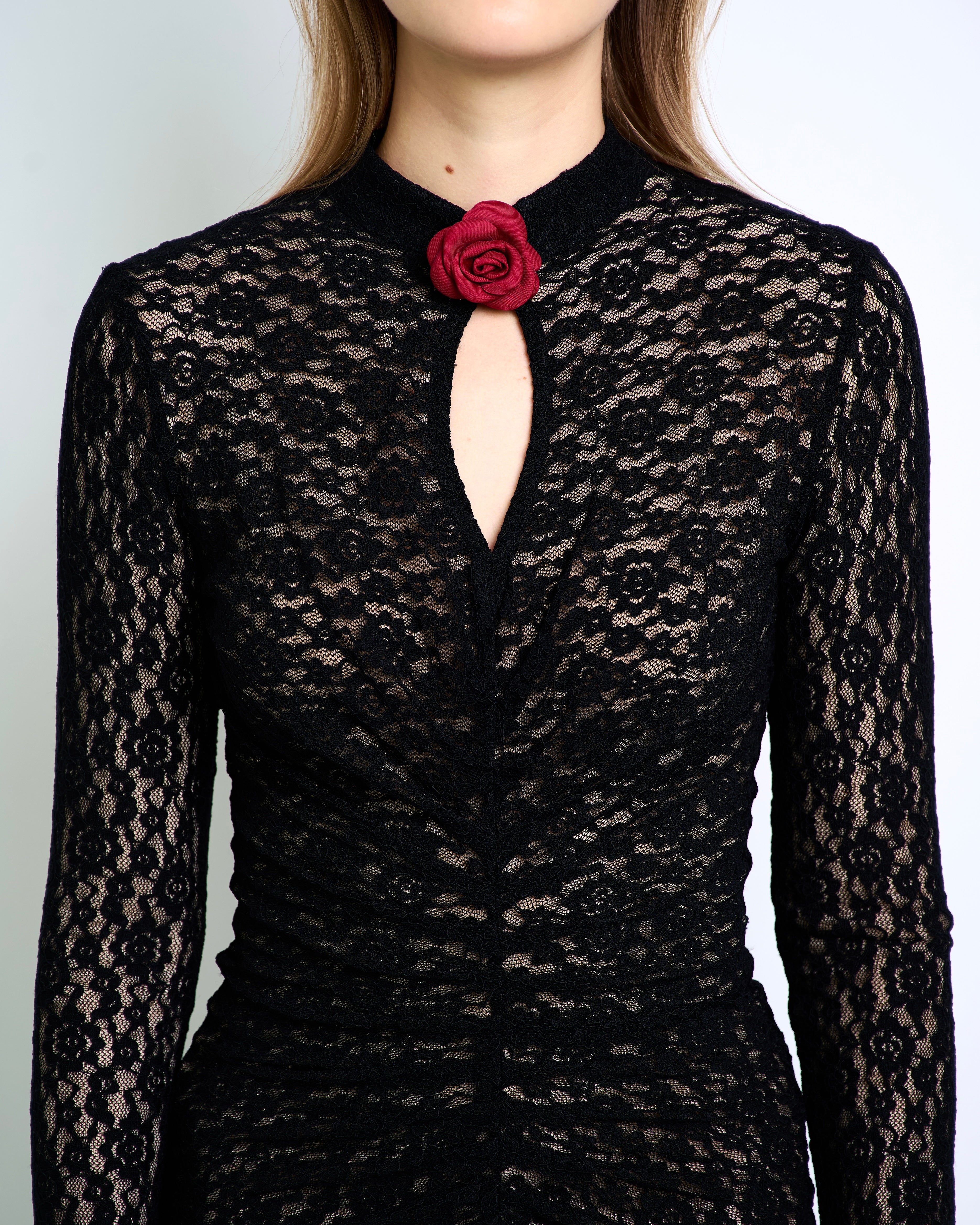 Eternal Rose Dress Black