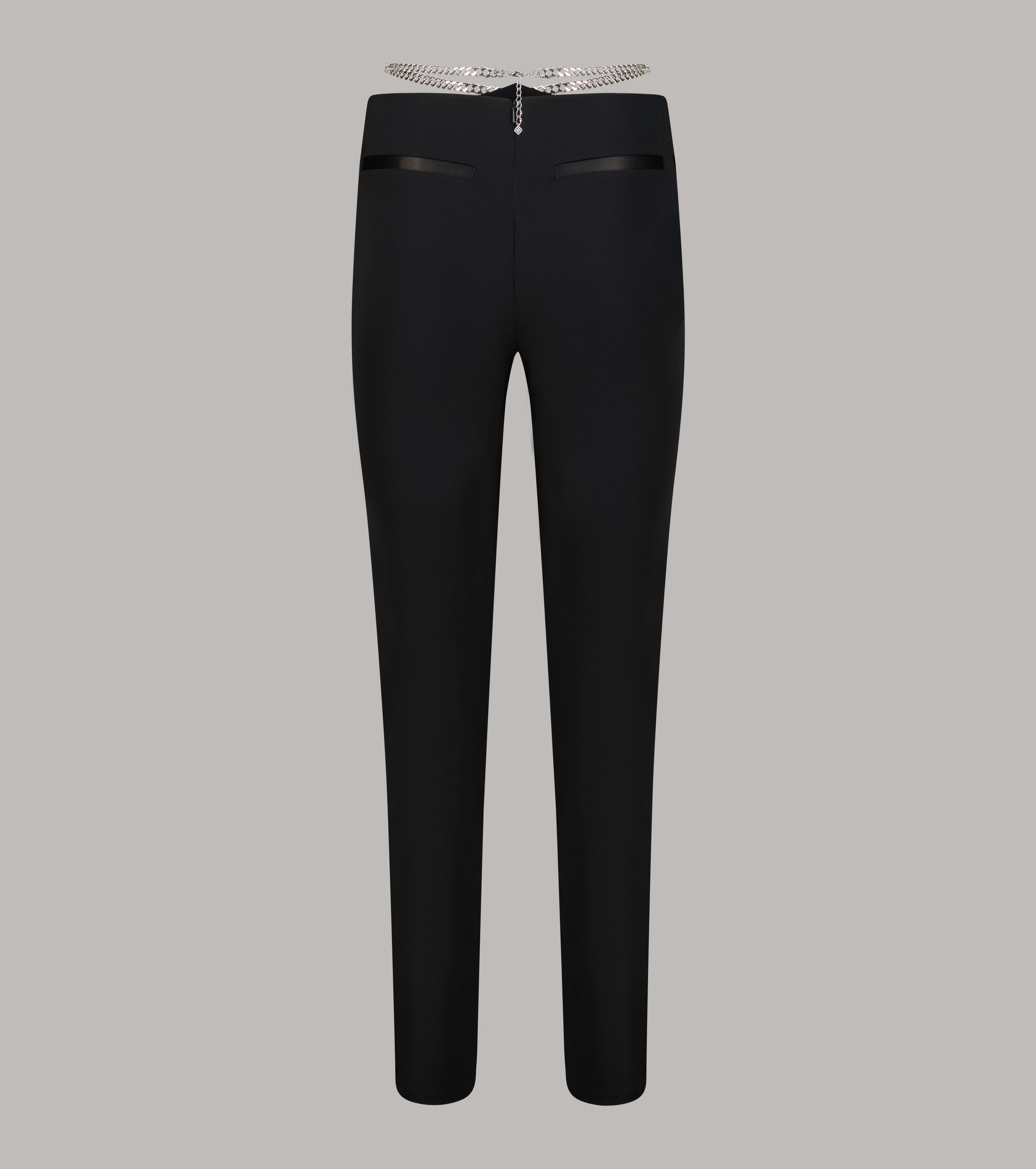 Chain Detail Low-Cut Trousers