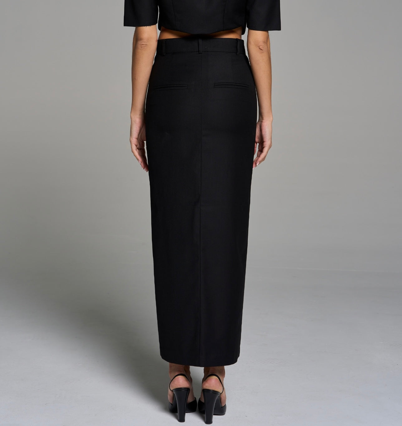 Front-Slit Pencil Skirt