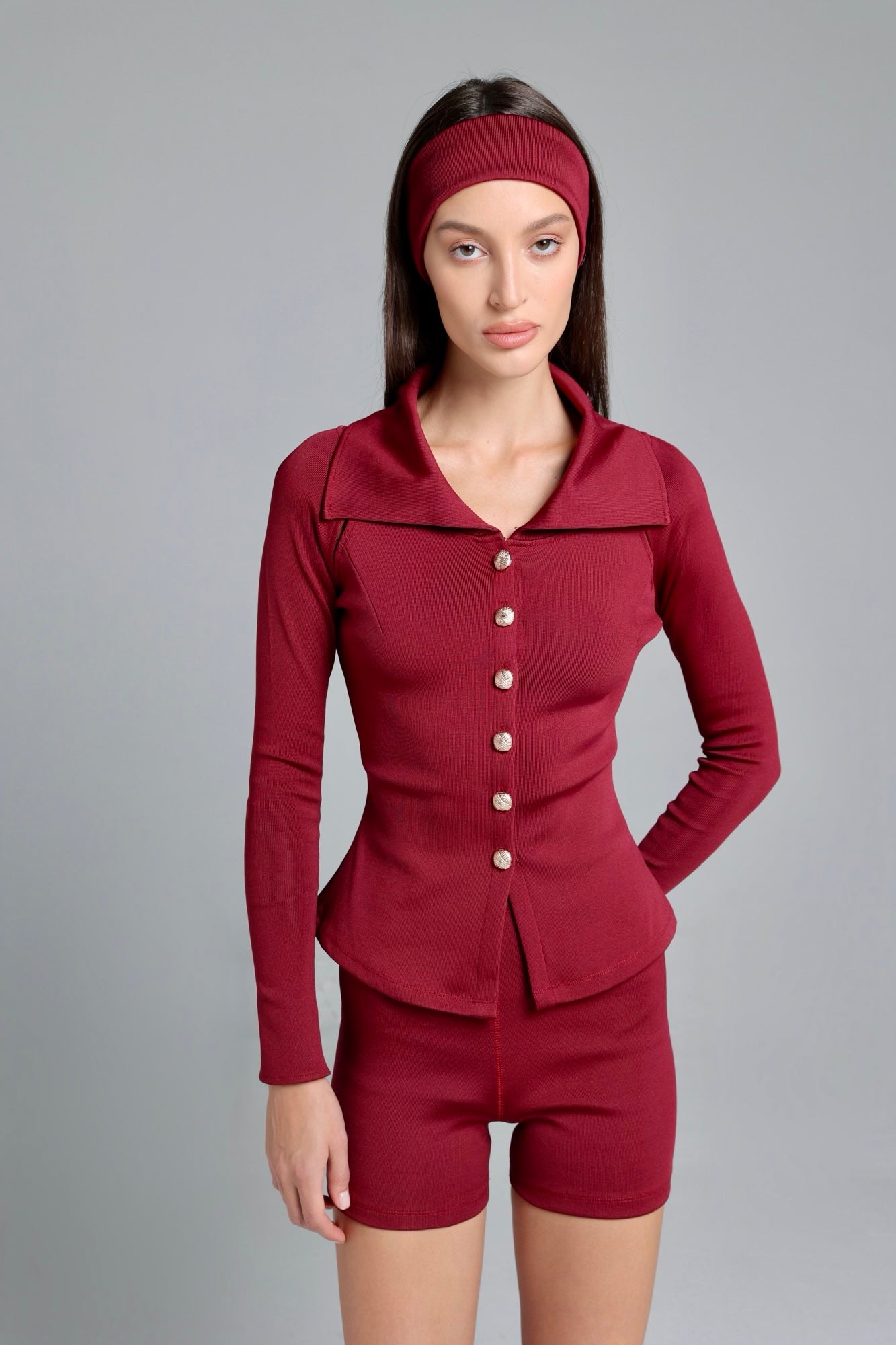 Classic Charm Jacket (Burgundy)