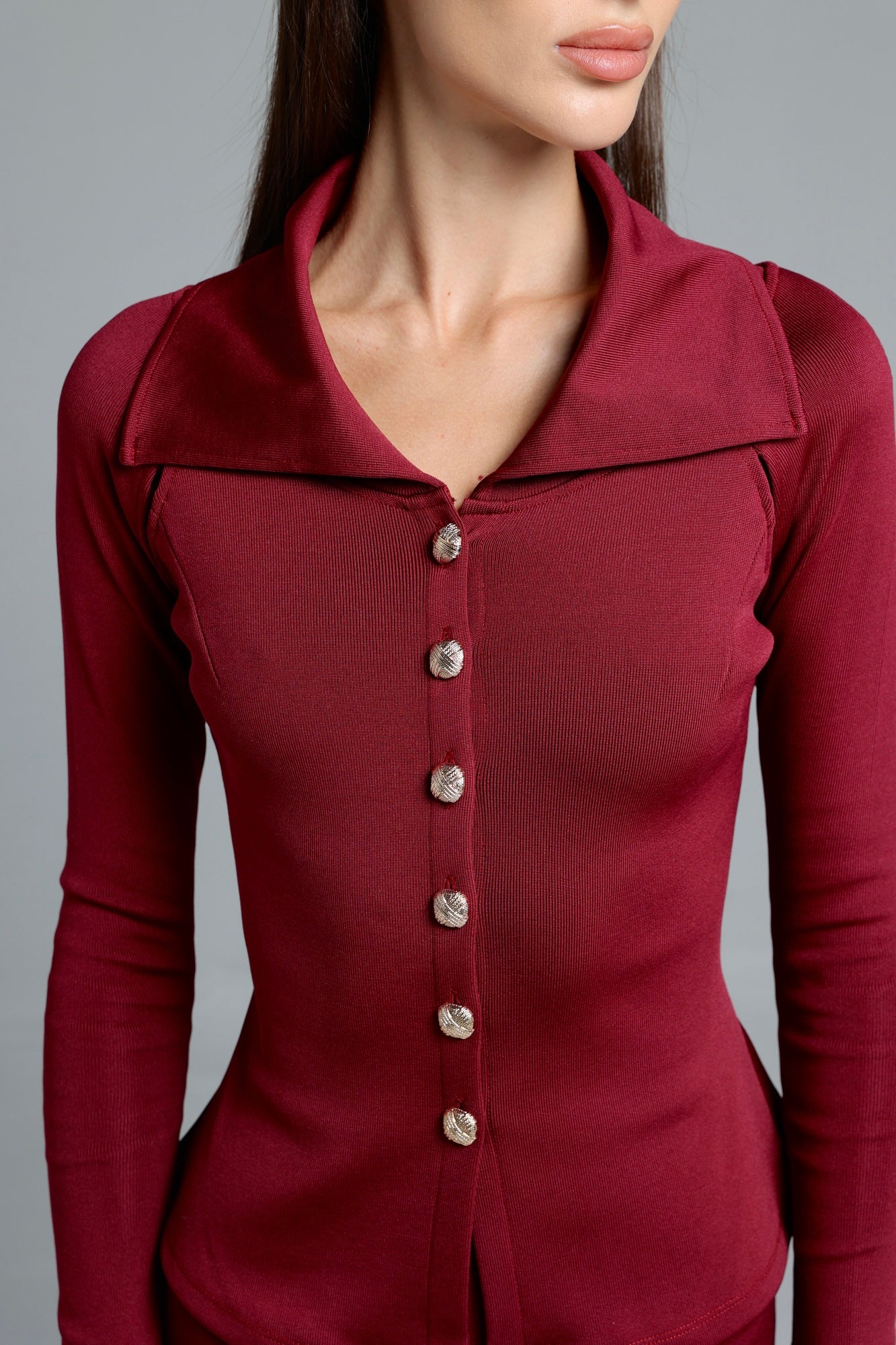 Classic Charm Jacket (Burgundy)