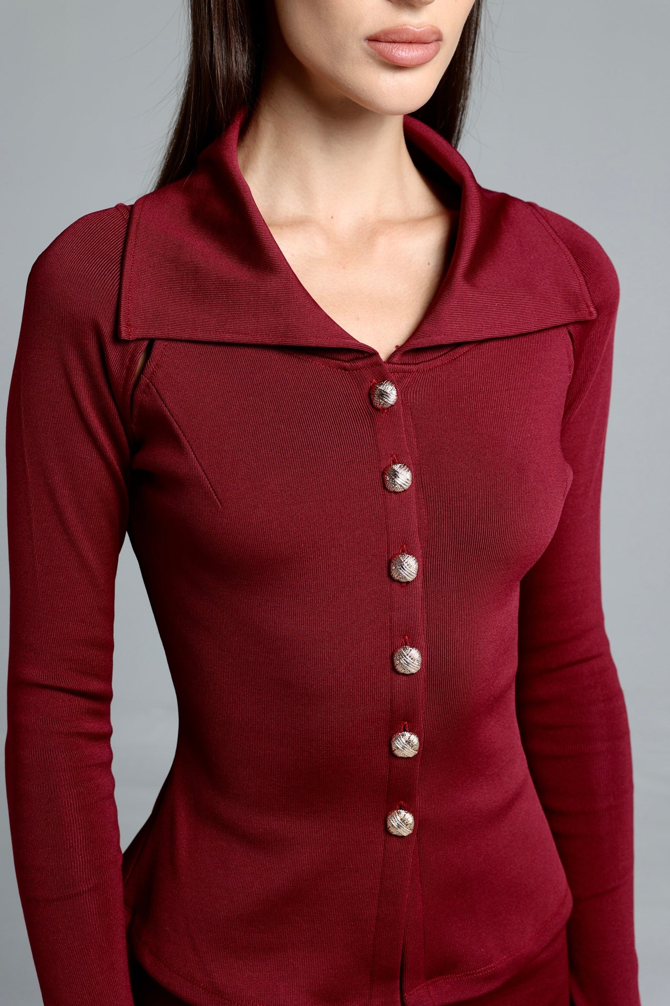 Classic Charm Jacket (Burgundy)