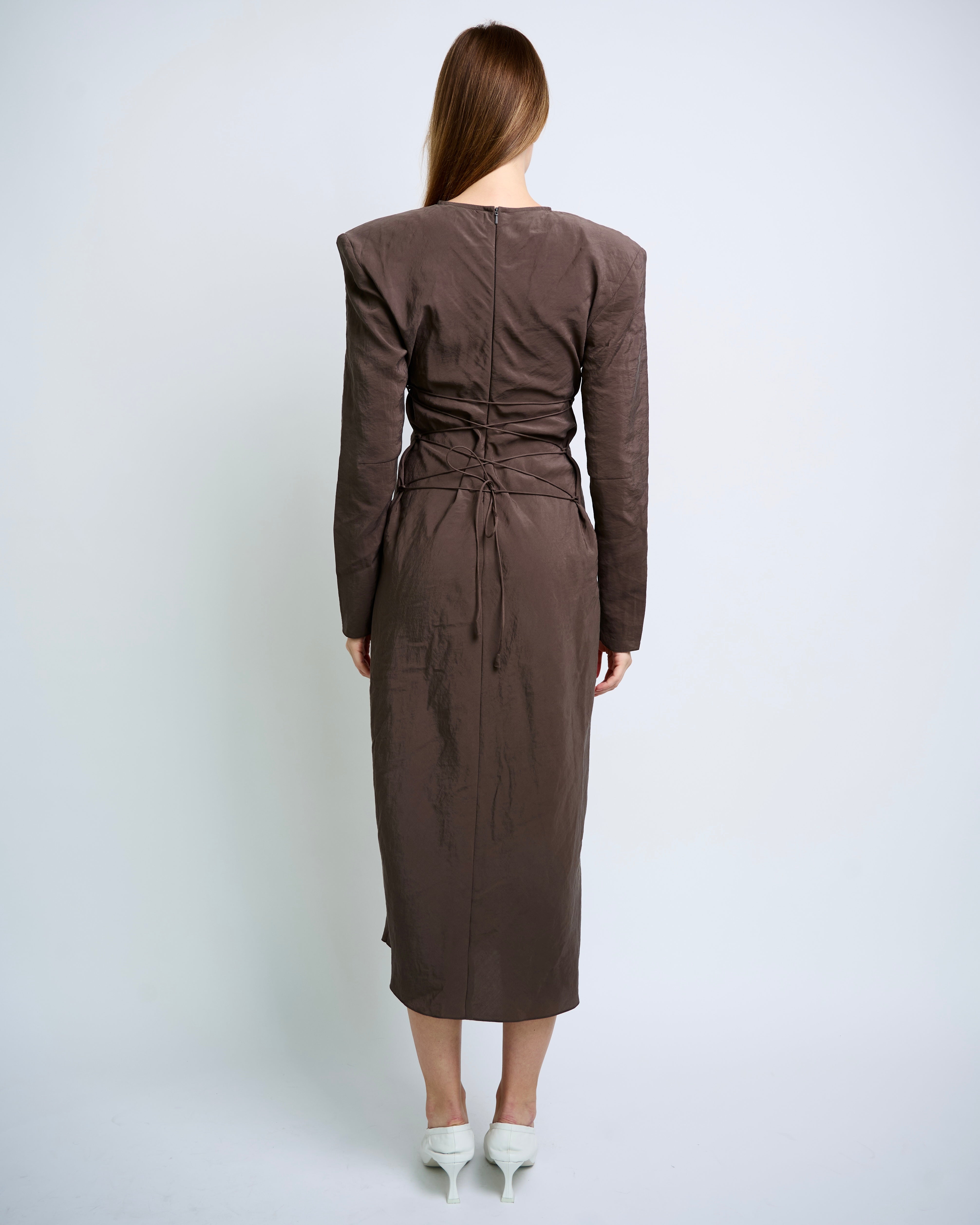 Femme Forte Dress Brown