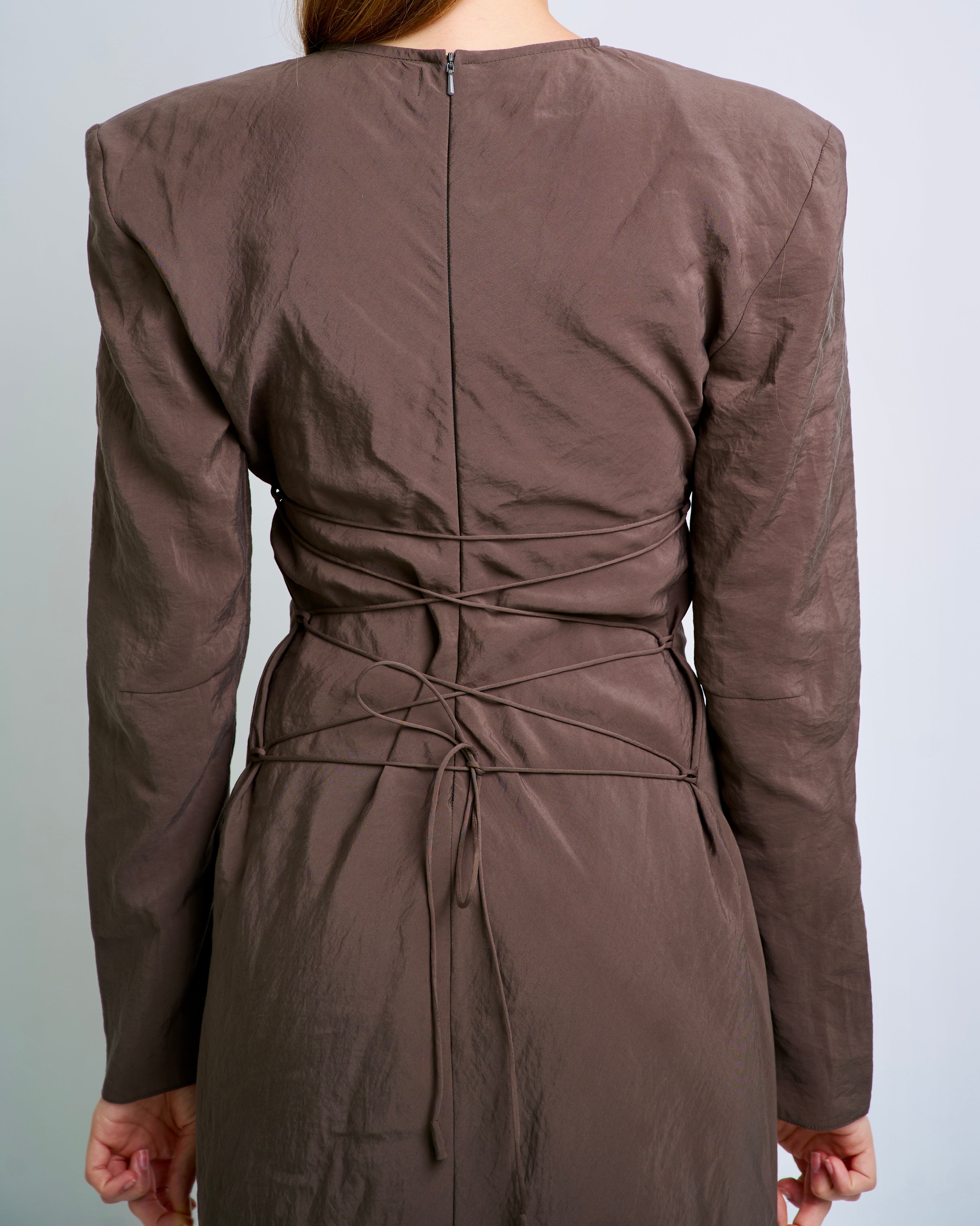 Femme Forte Dress Brown