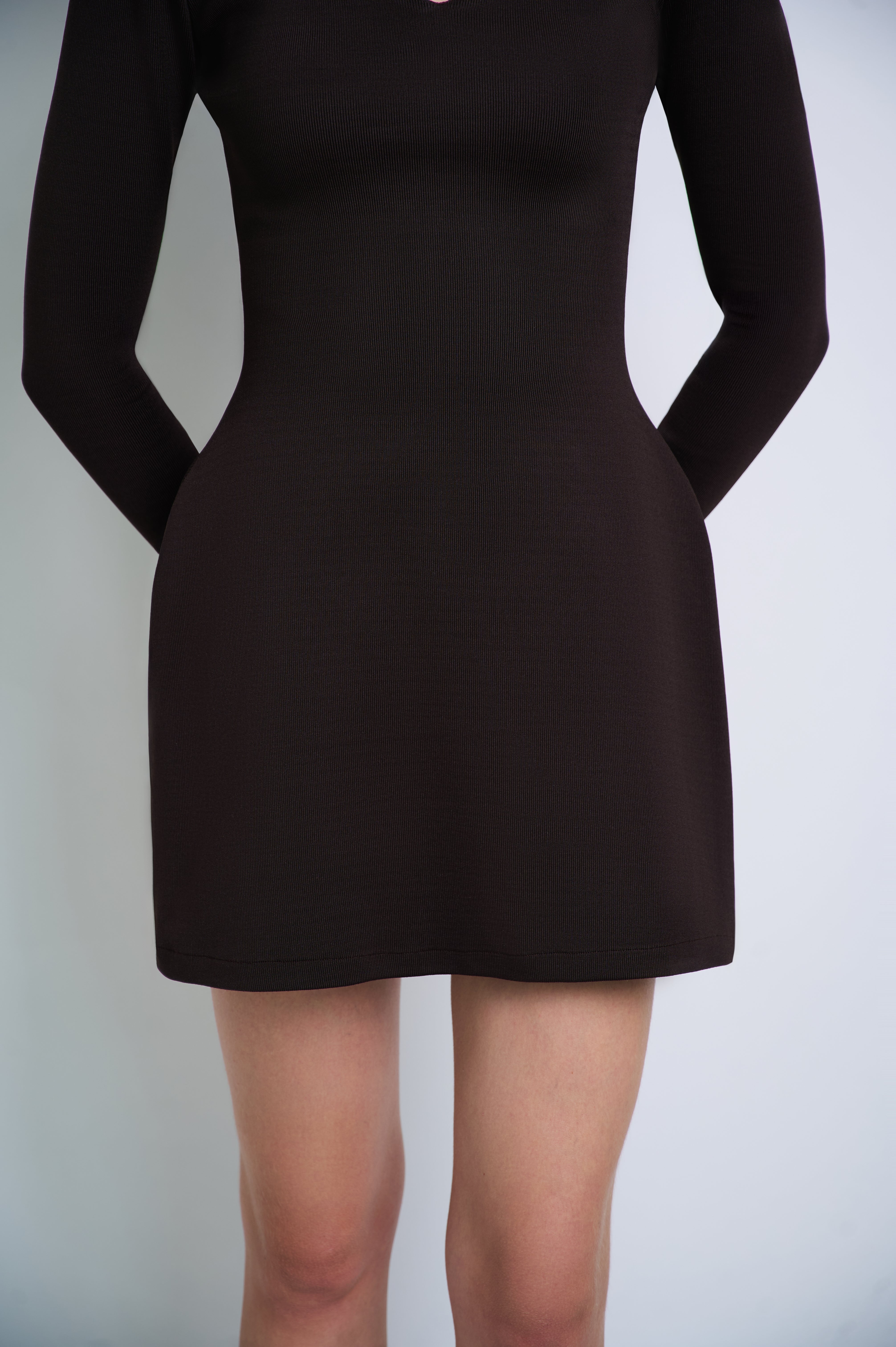Classic Charm Dress Brown