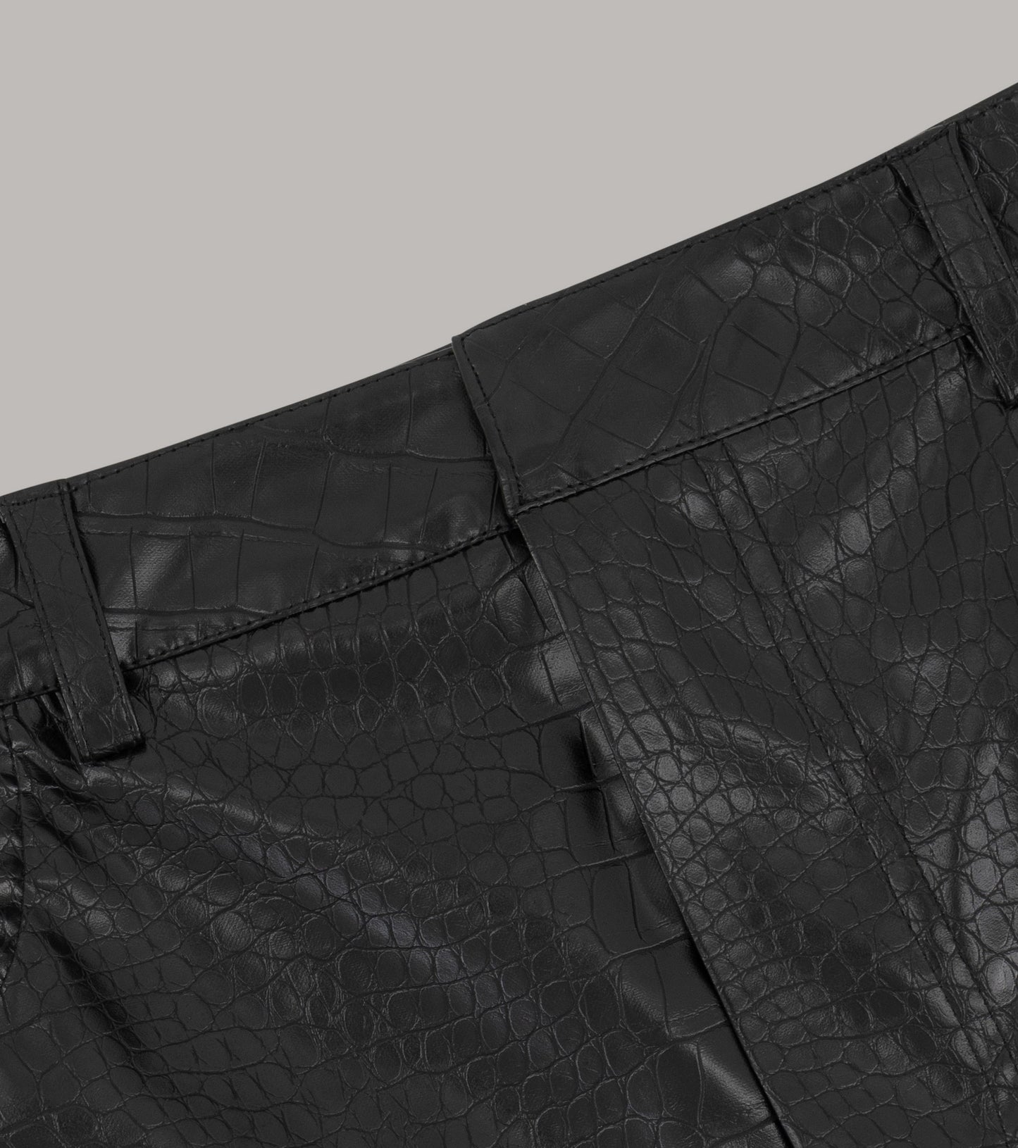 Crocodile shorts with cut out details