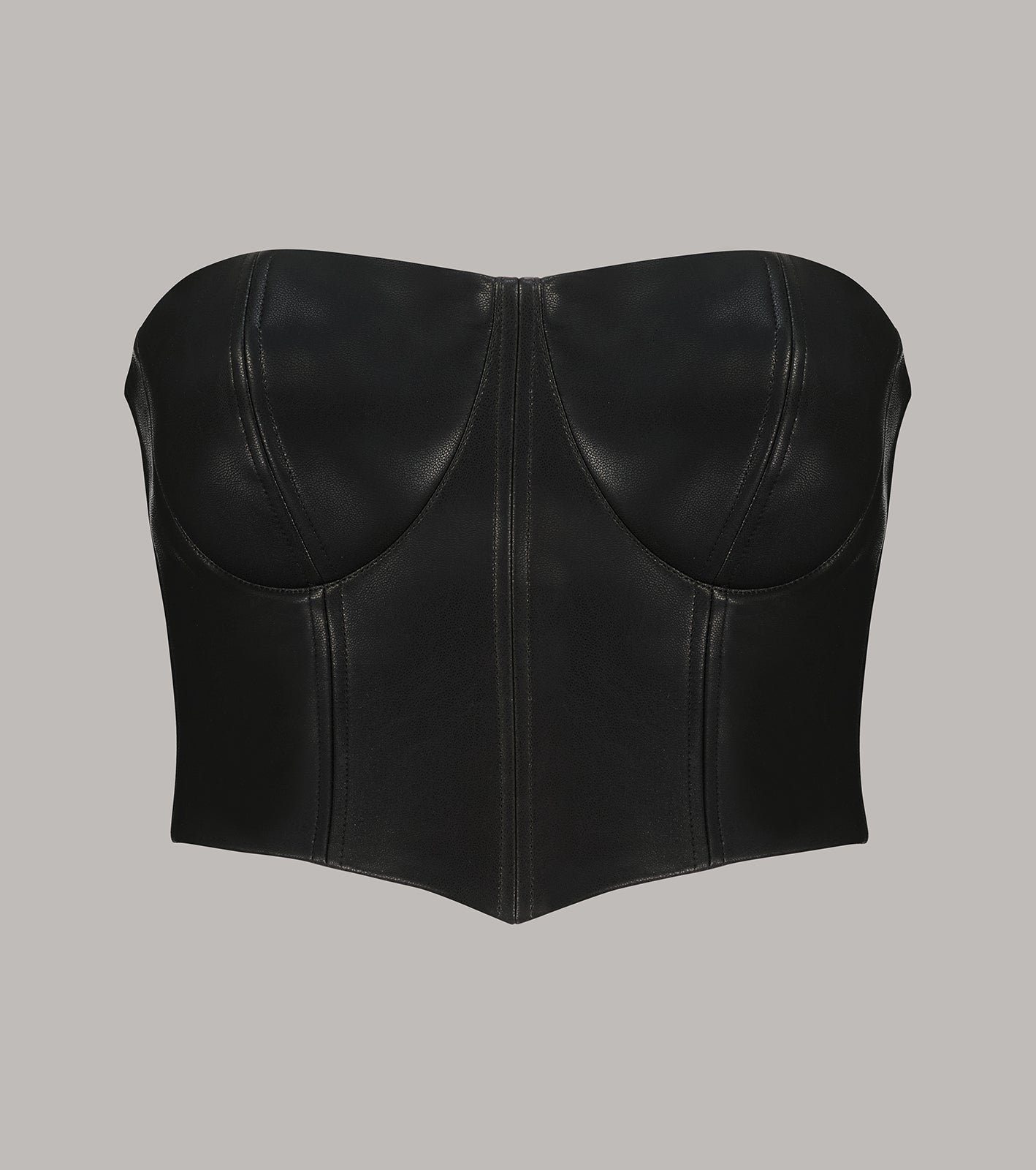 Vegan Leather Corset Top