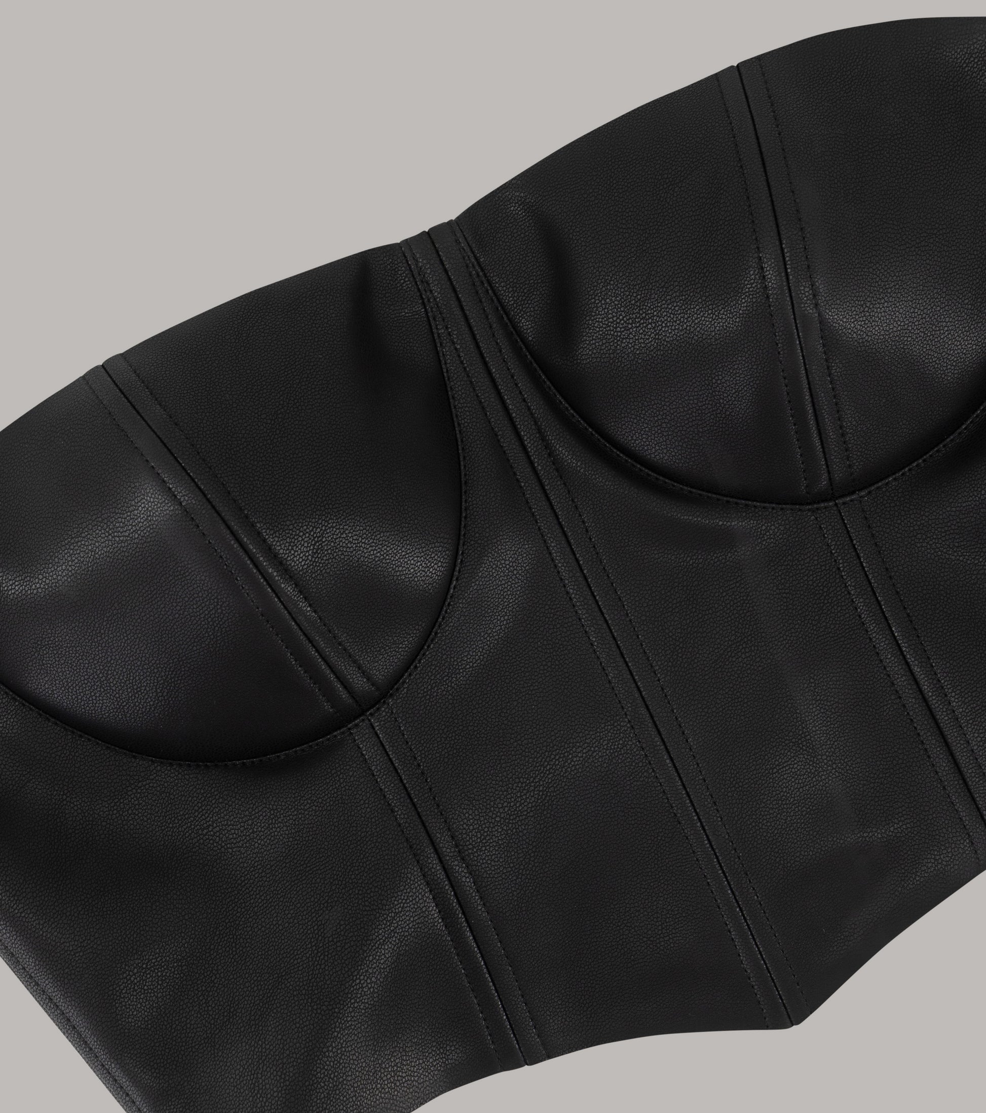 Blazer with Vegan Leather Corset - Black